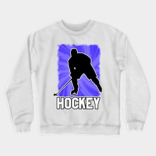 Hockey player with text Hockey Crewneck Sweatshirt